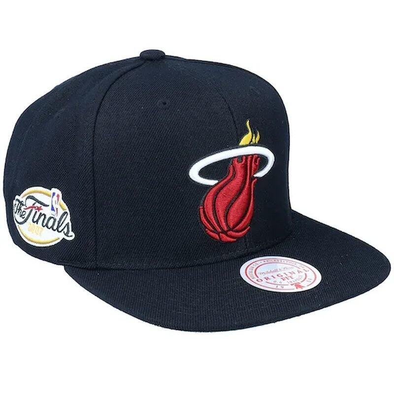 Czapka z daszkiem męska do koszykówki Mitchell & Ness NBA Miami Heat czarna