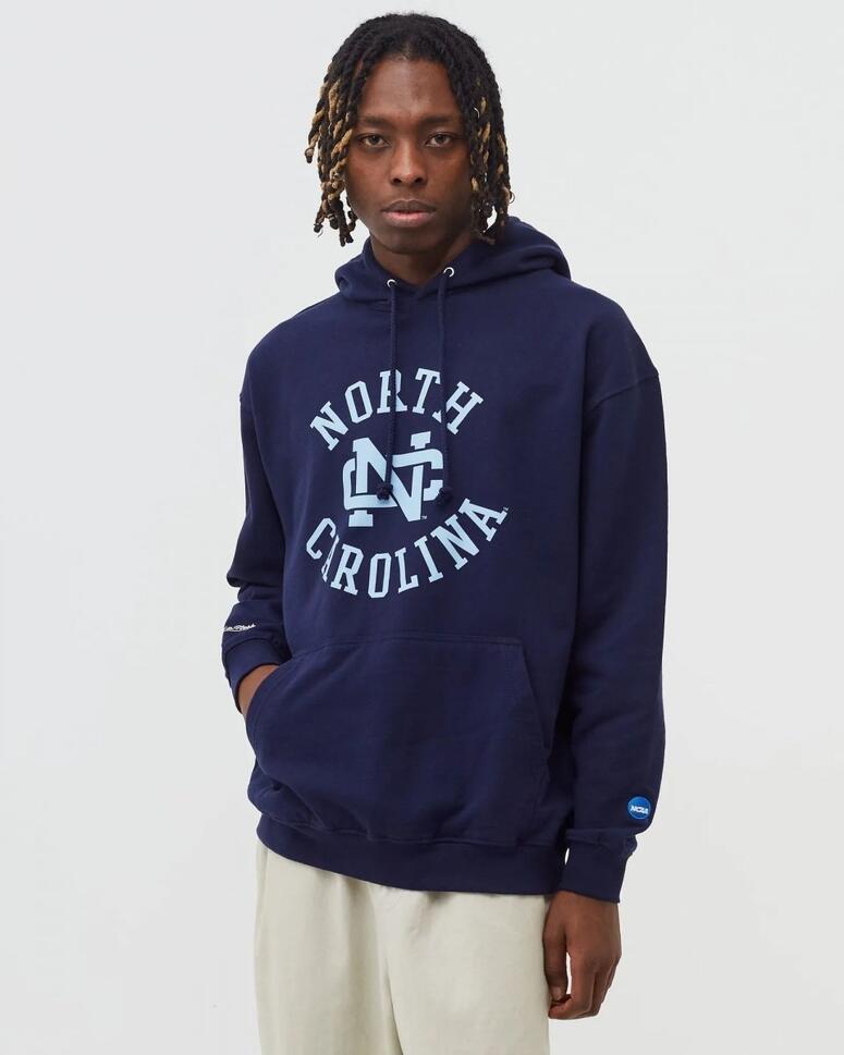Bluza męska z kapturem do koszykówki Mitchell & Ness Univ. Of North Carolina