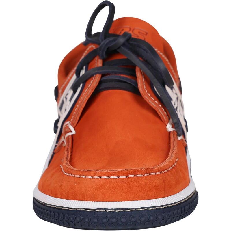 Chaussures bateau Homme - GLOBEK Orange / Navy