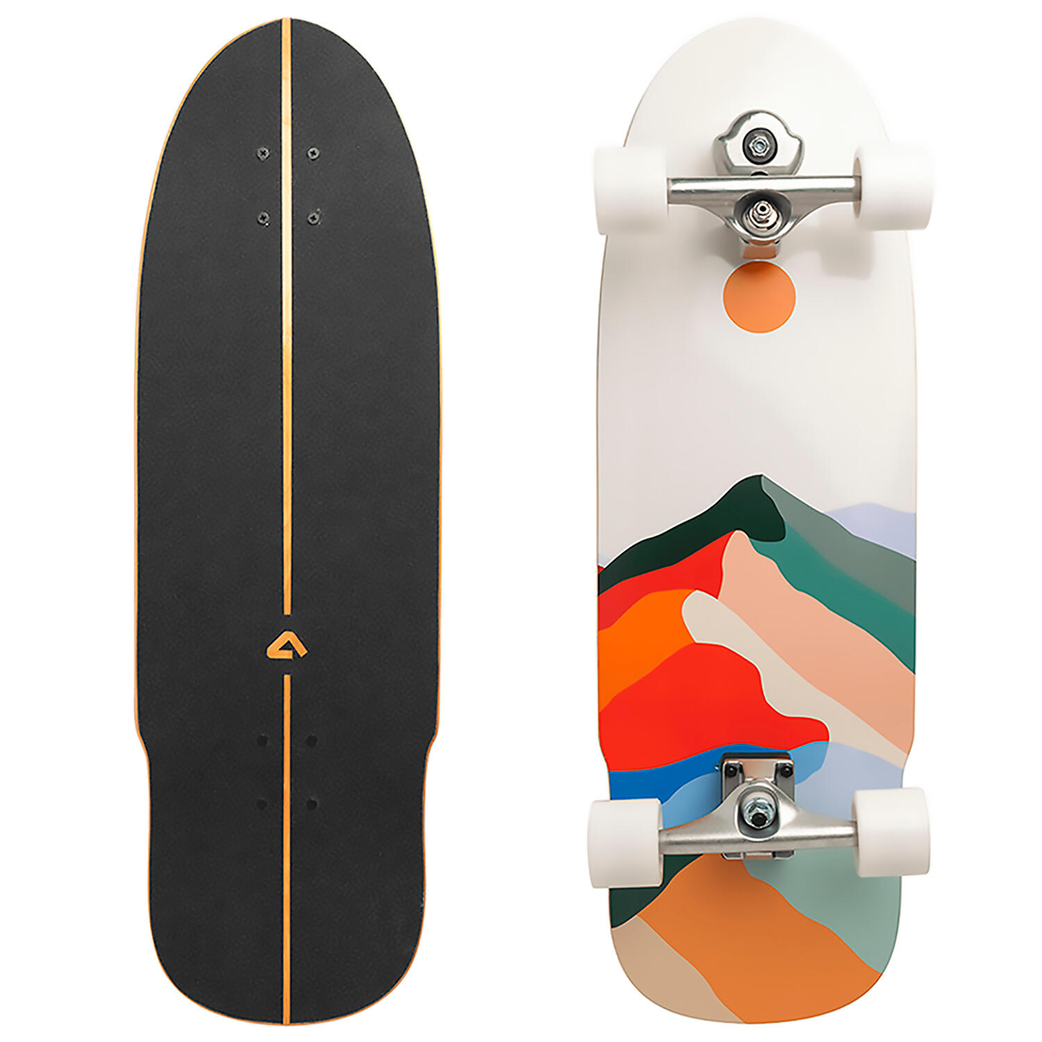 Atlantic Boards - Surfskate - Malpaso - 32' - Skateboard Complet - Blanc - Taille Unique - Decathlon