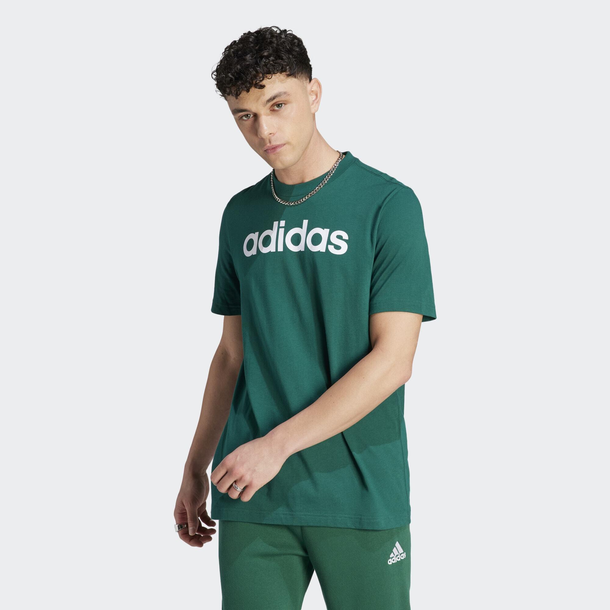 ADIDAS Essentials Single Jersey Linear Embroidered Logo Tee