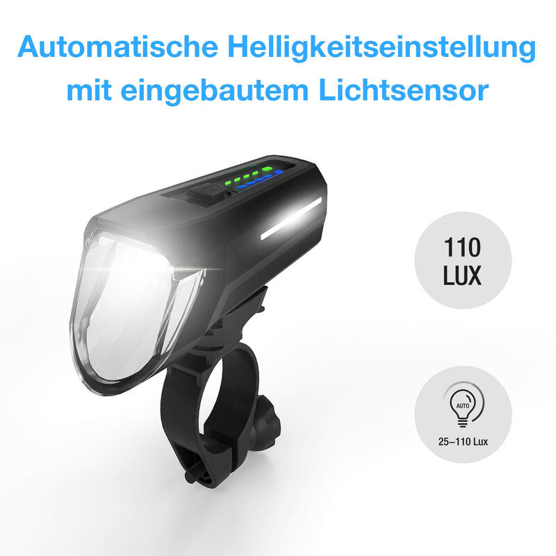 LED-Akku Frontlicht 110 Lux