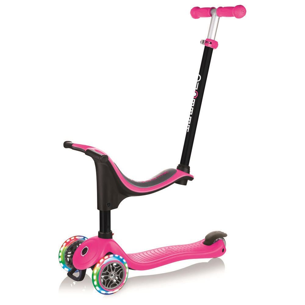 GLOBBER Scooter Laufrad / Dreirad  GO UP Sporty Lights with Stabilizer  Pink