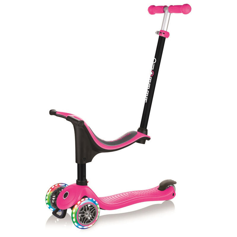 Globber draisienne / Tricycle | GO UP Sporty Lights with Stabilisateur | Rose