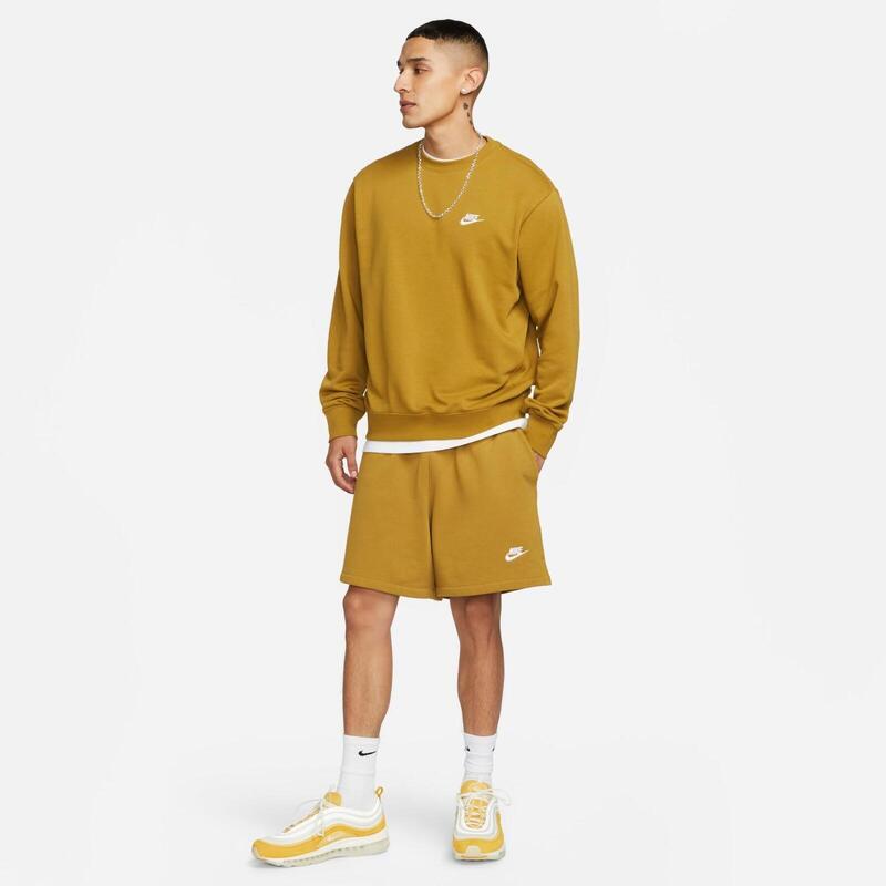 Sport felső Nike Sportswear Club French Terry Crew, Sárga, Férfiak