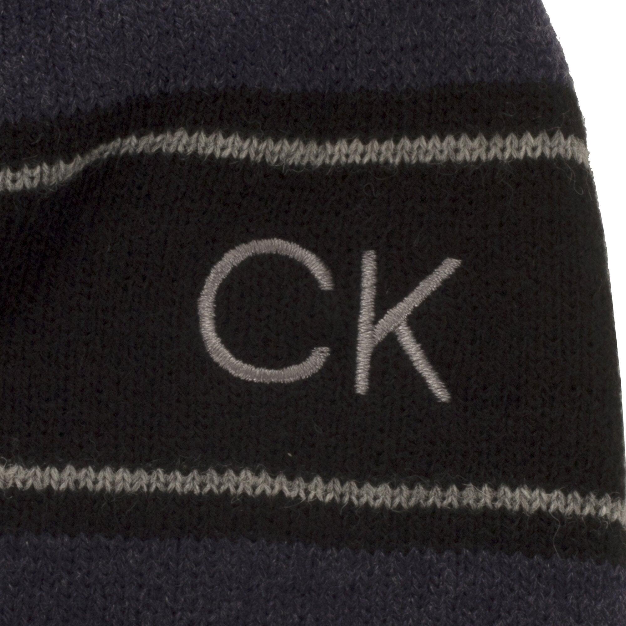 Calvin Klein Stripe Beanie Peacoat - ONESIZE 3/6