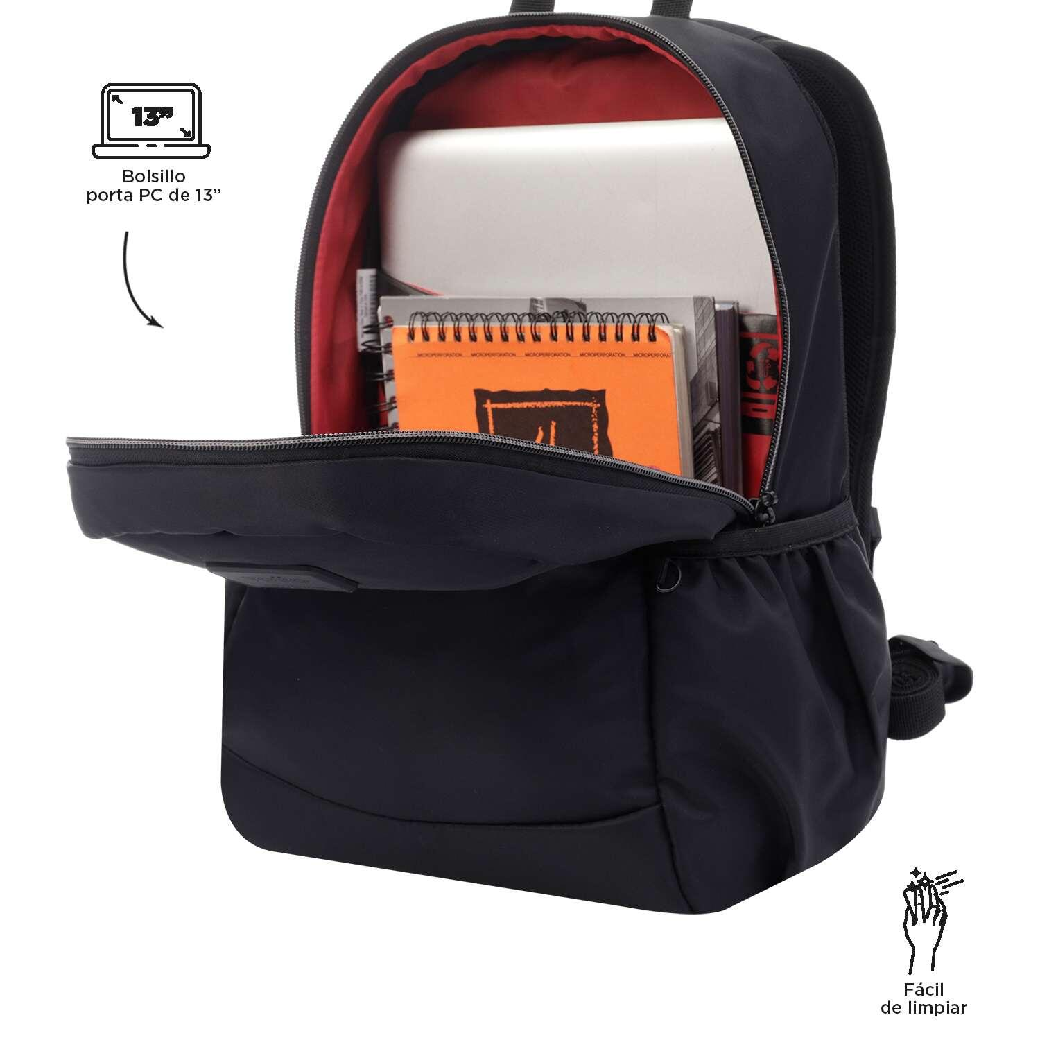 Totto Mochila urbana Tracer Negro Poliéster reciclado 40 x 28 x 16 cm 3/5