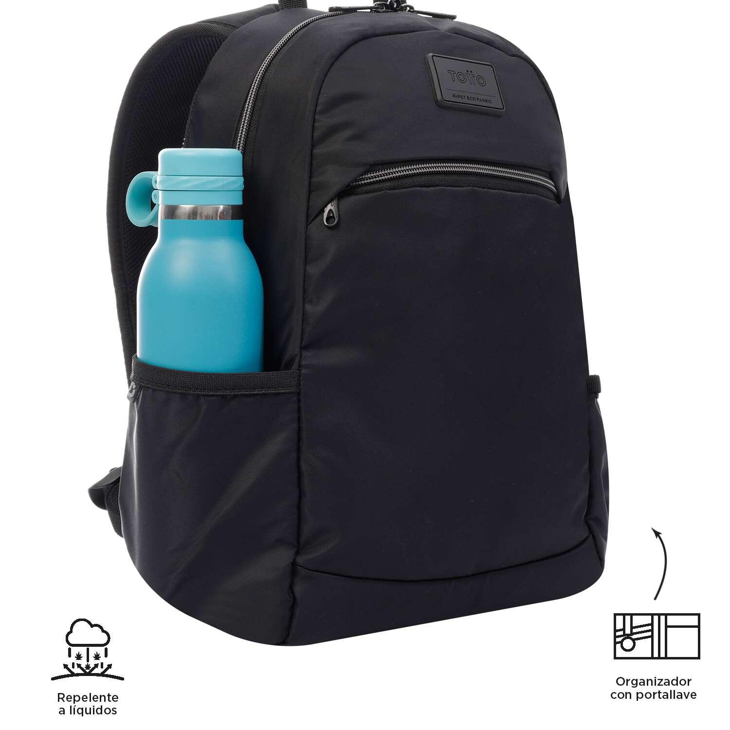 Totto Mochila urbana Tracer Negro Poliéster reciclado 40 x 28 x 16 cm 4/5