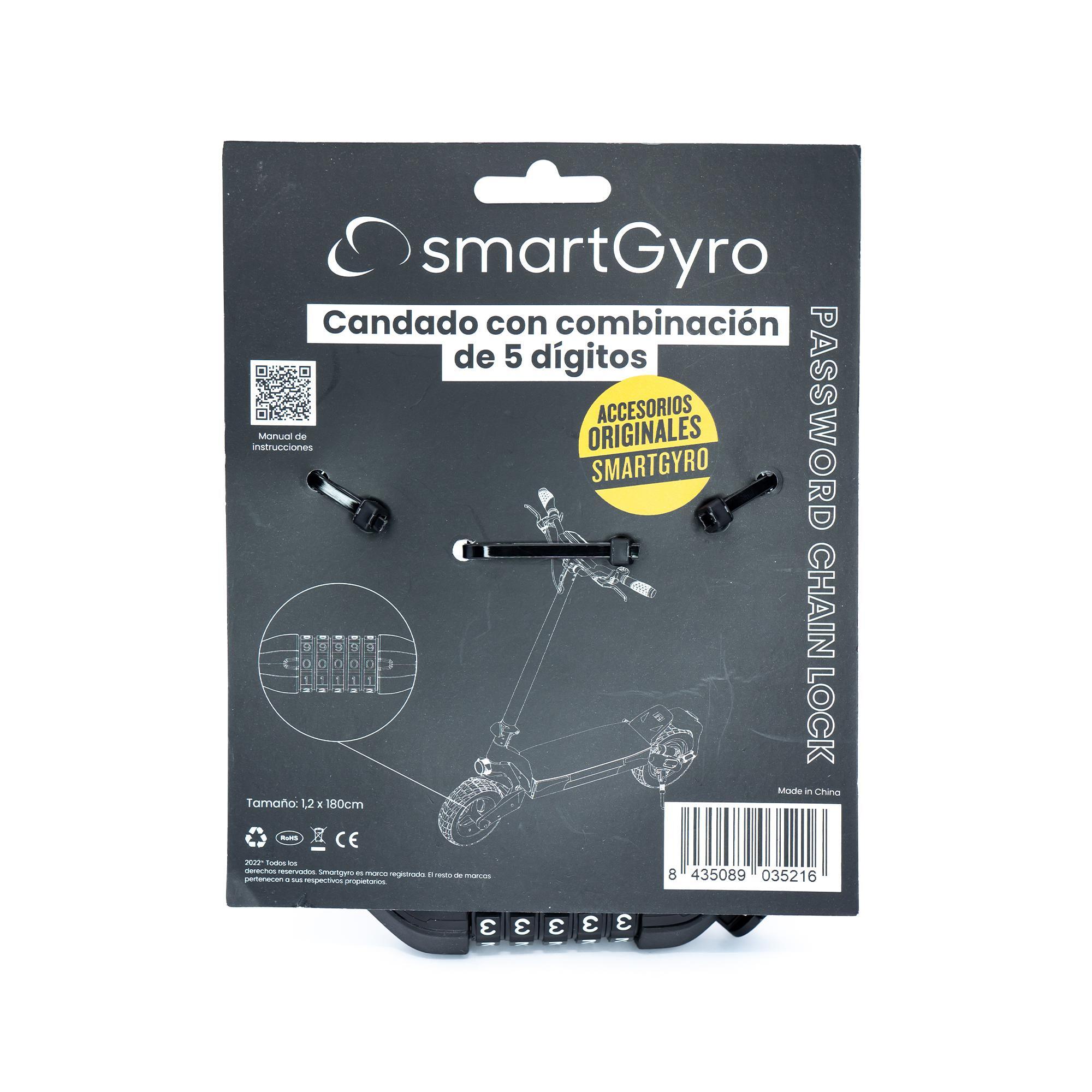 Candado de Seguridad de Combinación smartGyro Patines y Bicicletas 3/7