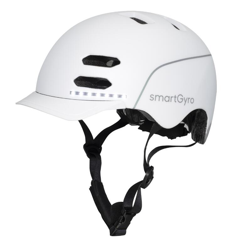 Casco Inteligente smartGyro smart Helmet, Patinetes y Bicicletas, L White