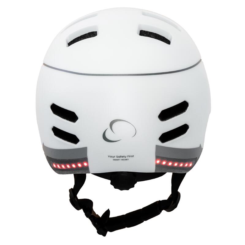 Casco Inteligente smartGyro smart Helmet, Patinetes y Bicicletas, M White