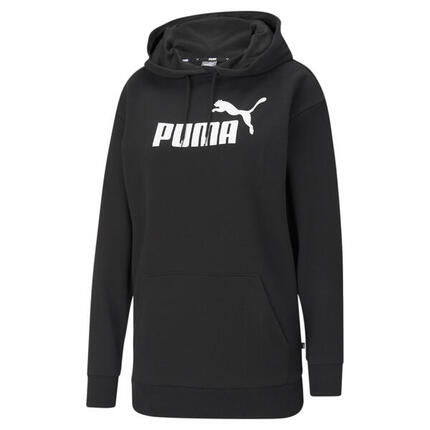 Essentials Logo Elongated Hoodie Damen PUMA Black