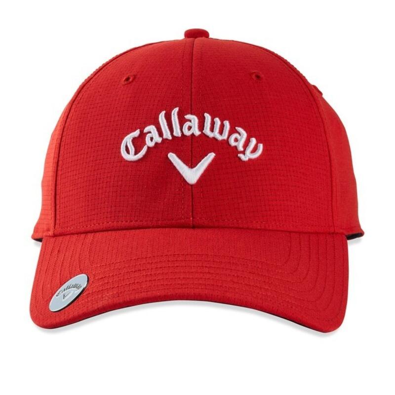 Callaway Cappello da golf con magnete a punto Rosso