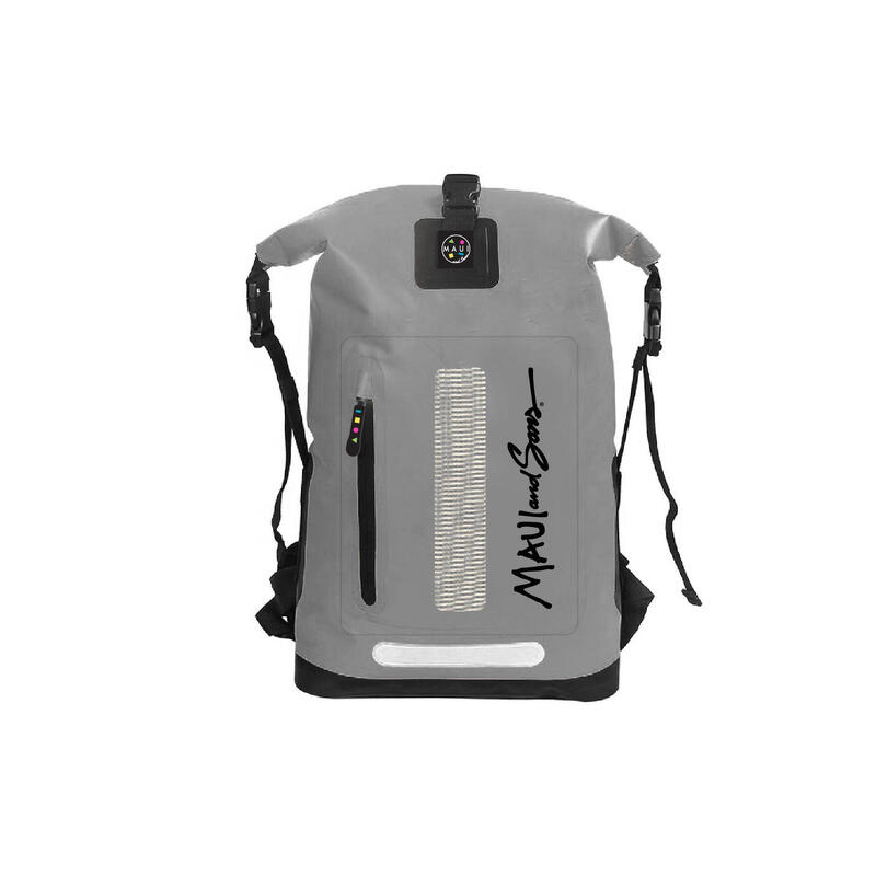 Rucsac impermeabil Maui & Sons Delux 30L, gri, 32 x 16 x 70 cm