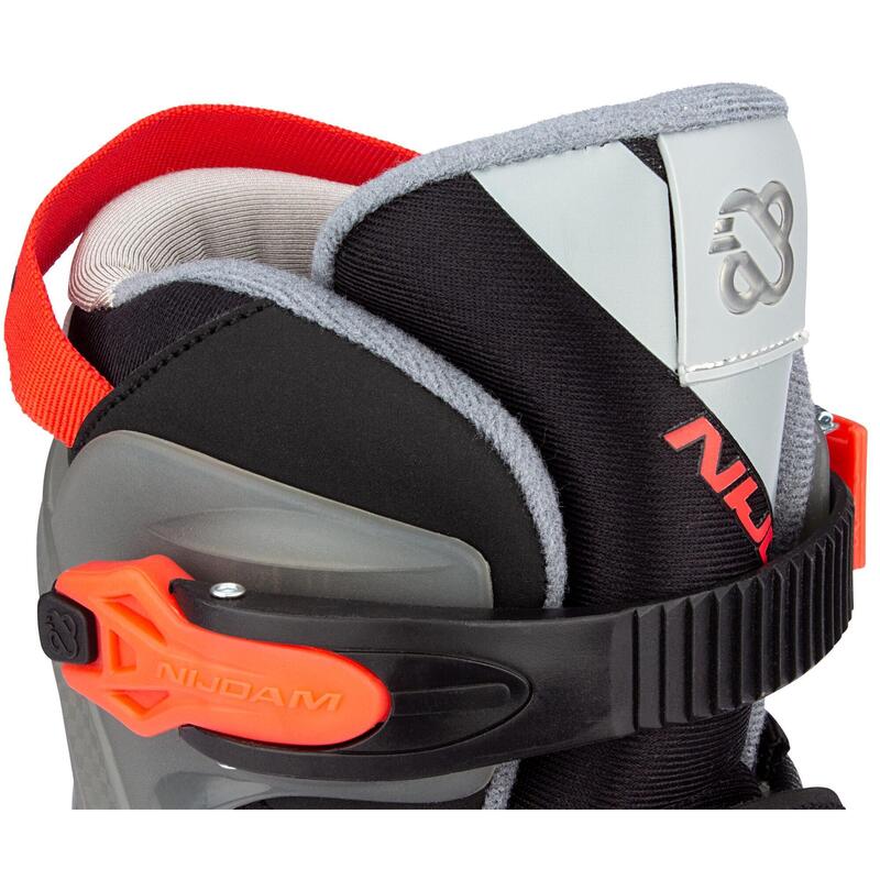 Role/patine reglabile Nijdam Combo Red Raider, Negru/Portocaliu, 33-36