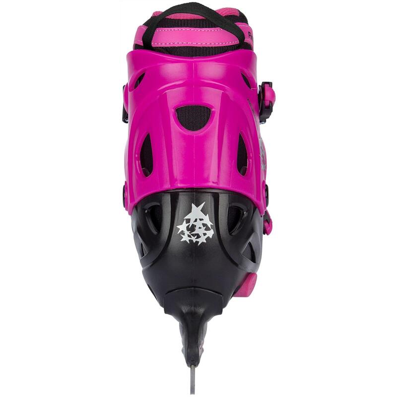 Patine reglabile fete Nijdam HardBoot negru/fuxia 34-37