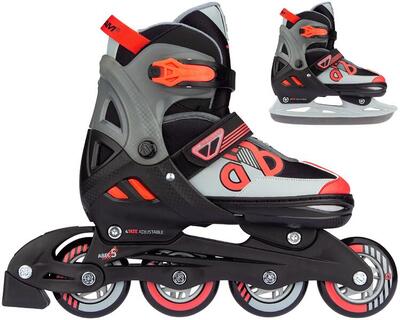 Nijdam - Red Raider - Combo Inline / Skate - Einstellbar
