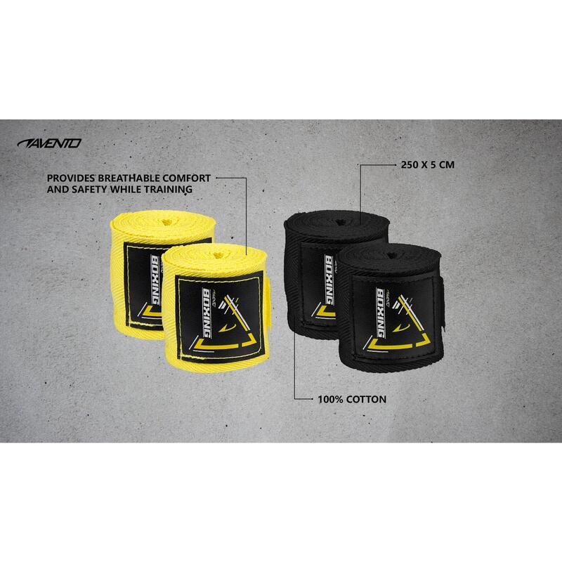 Fase box Avento, 250 cm, bumbac, Galben, uni