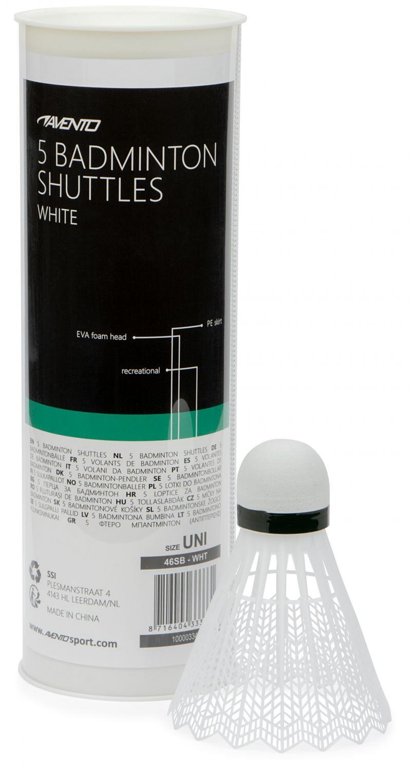 AVENTO 5 Badminton Shuttles - Wit