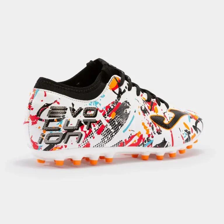 Ghete fotbal Joma EVOLUTION, iarba artificiala, Negru/Portocaliu, 41 4/6