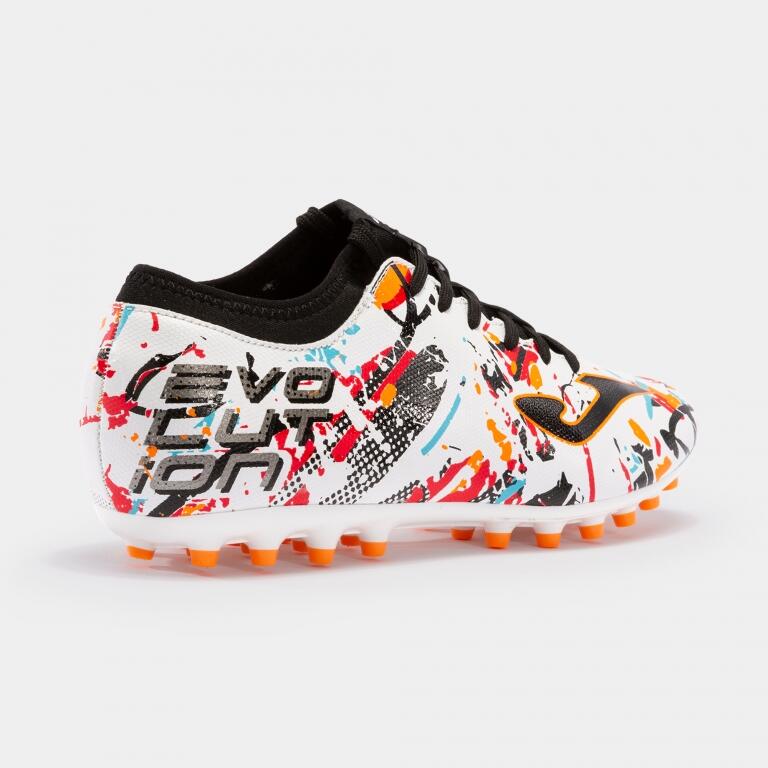 Ghete fotbal Joma Evolution, gazon natural, negru-portocaliu, 44.5