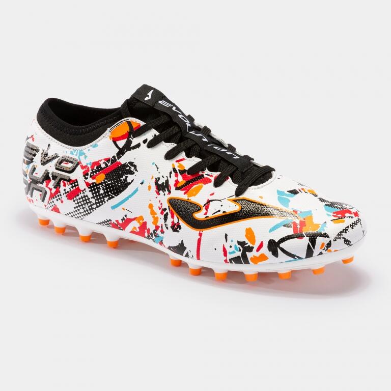 Ghete fotbal Joma Evolution, gazon natural, negru-portocaliu, 44.5