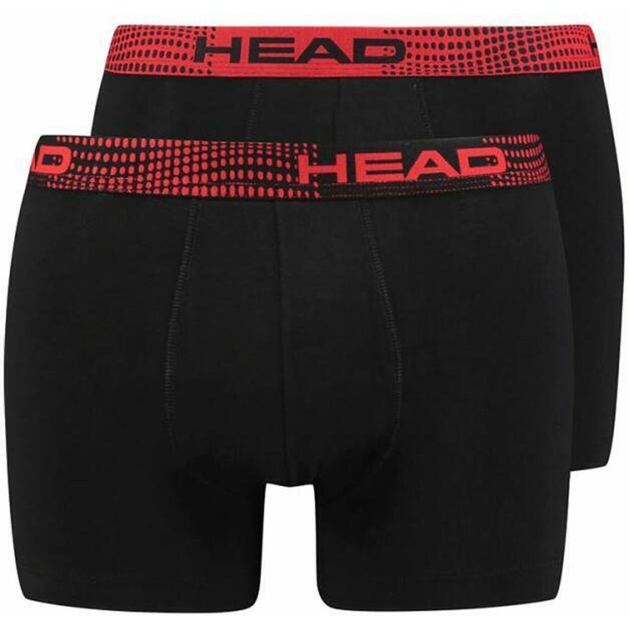 Set 2 boxeri Head Seasonal, negru/roșu, S