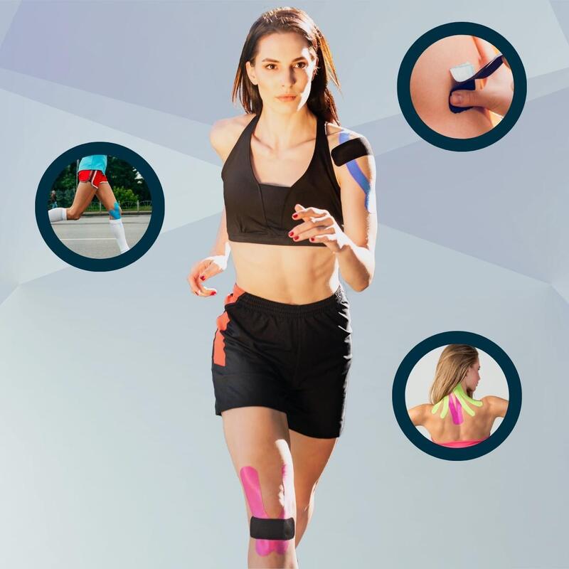 Kinesiotape Neuromusculair verband 5cm x 5m 12 stuks Mobitape sporttape