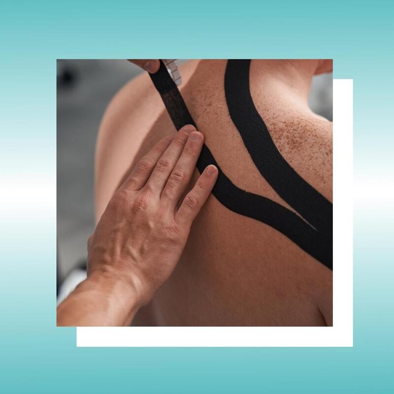 pak van 2 kinesiotape mobitape neuromusculair verband elastiek sporttape