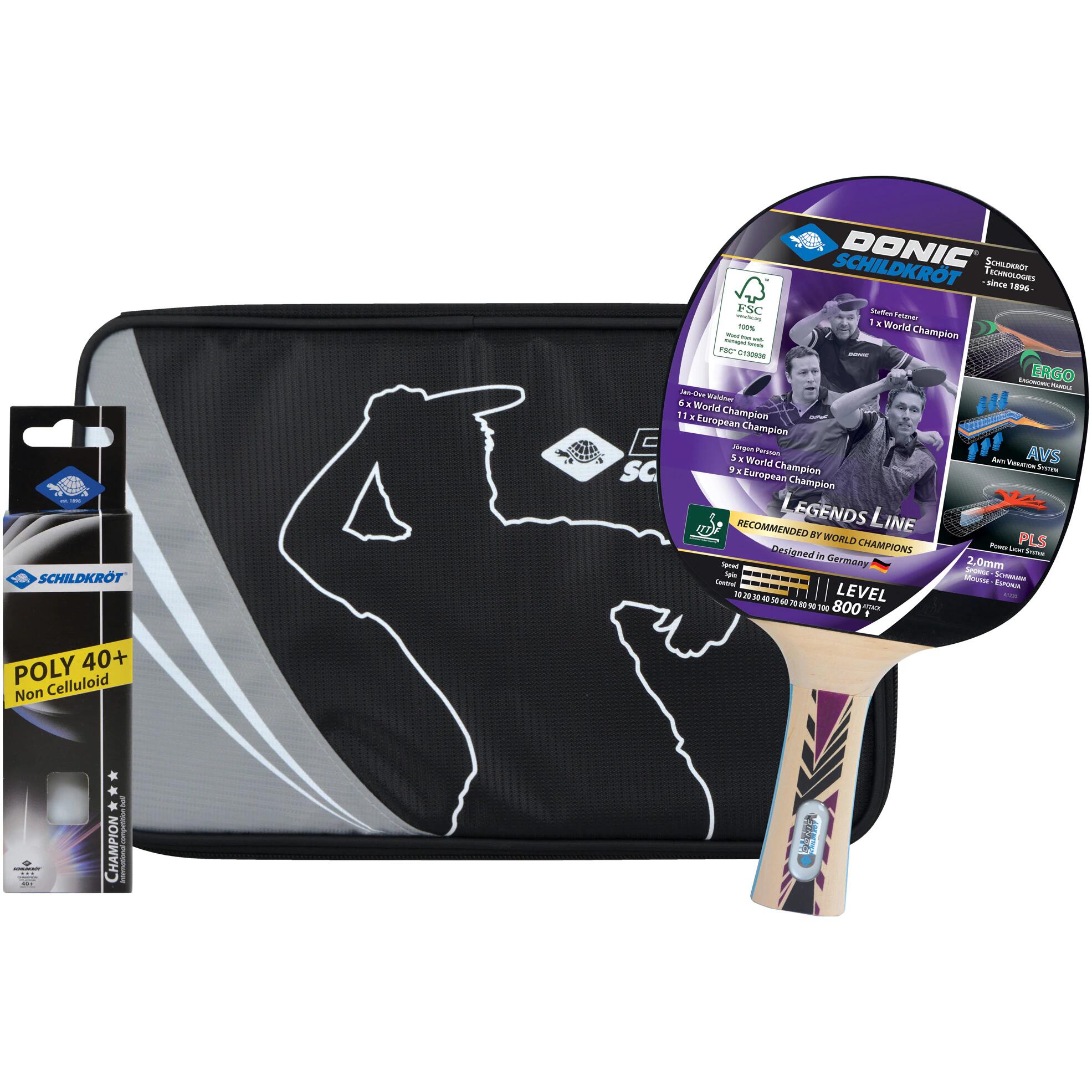 DONIC SCHILDKRÖT Pálka na stolní tenis DONIC Legends 800 FSC - dárkový set