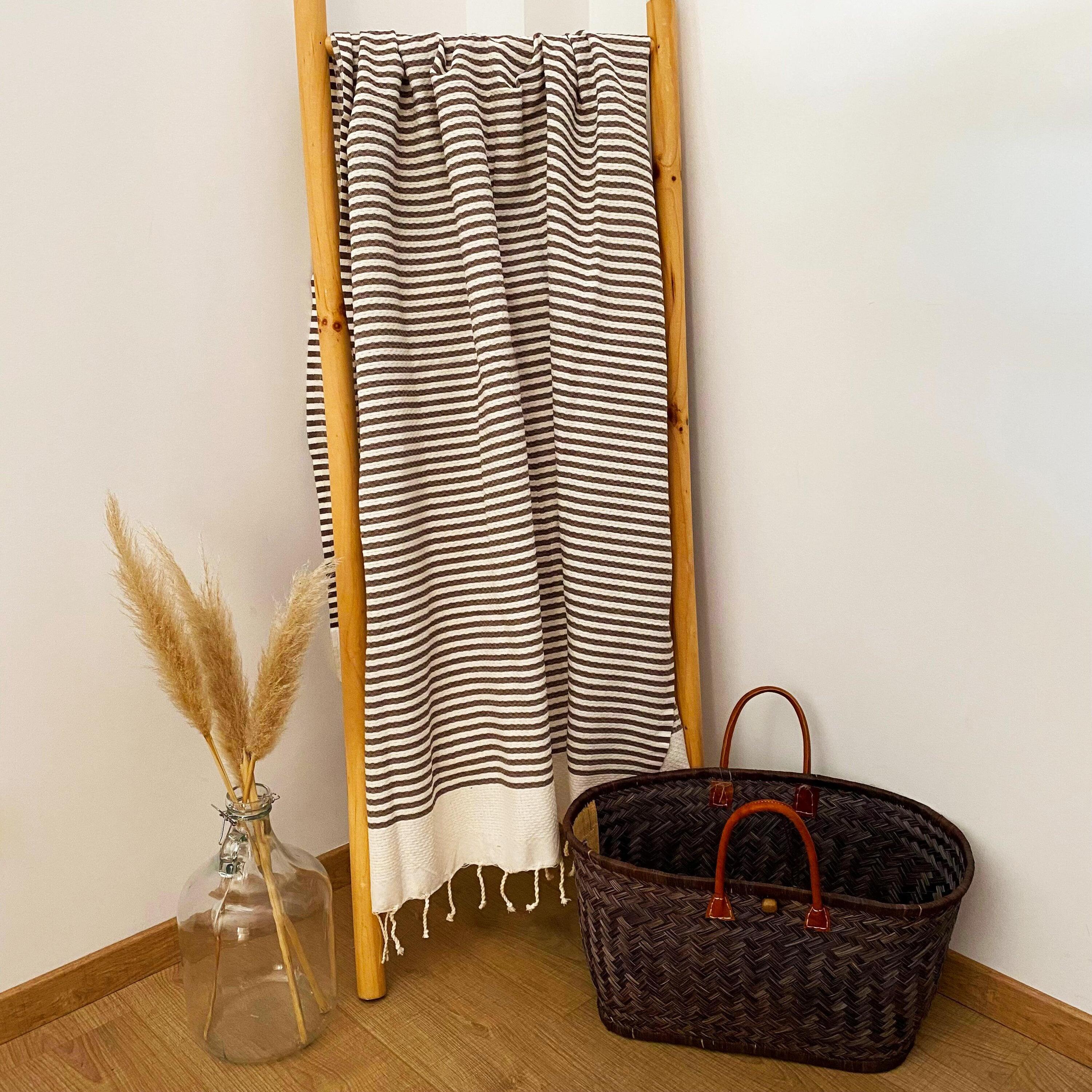 Fouta tradizionale a nido d'ape - Yadara Grigio Topo - 100x200 cm - 190 g/m² 2/3