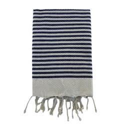 Fouta traditionnelle Yadara Navy 200x200 190g/m²
