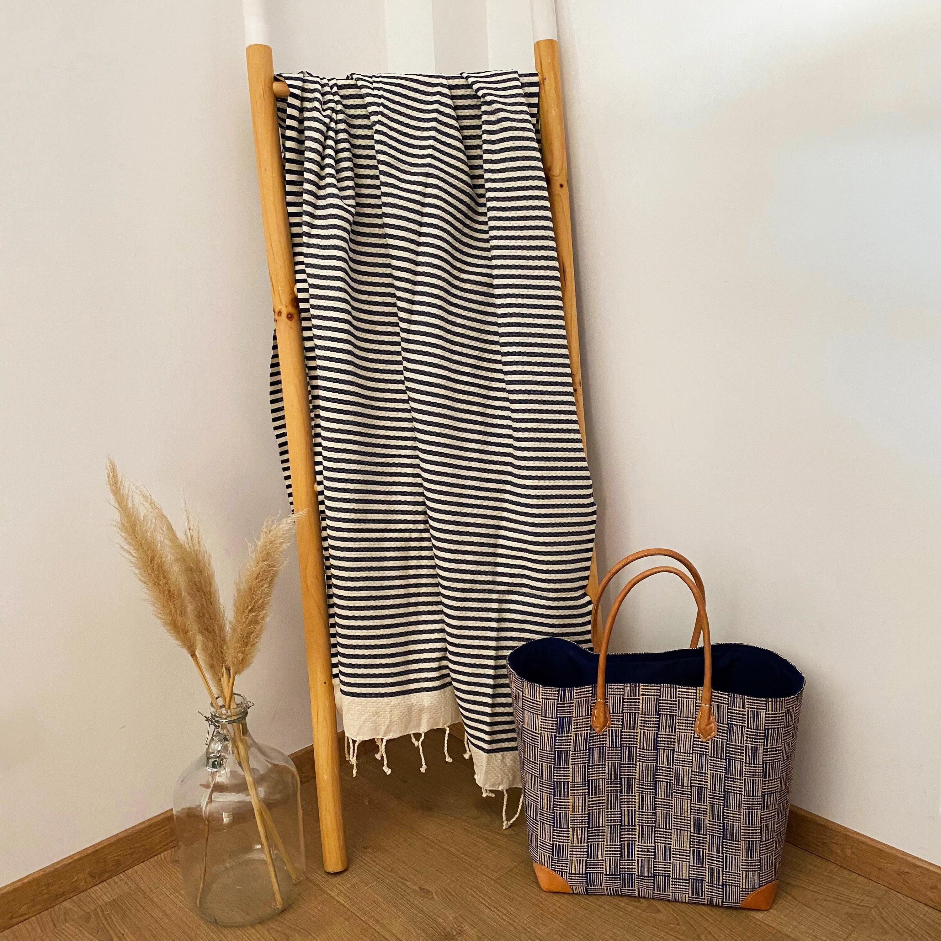 Fouta tradicional - Yadara Azul marino - 100 x 200 cm - 190 g/m² 2/3