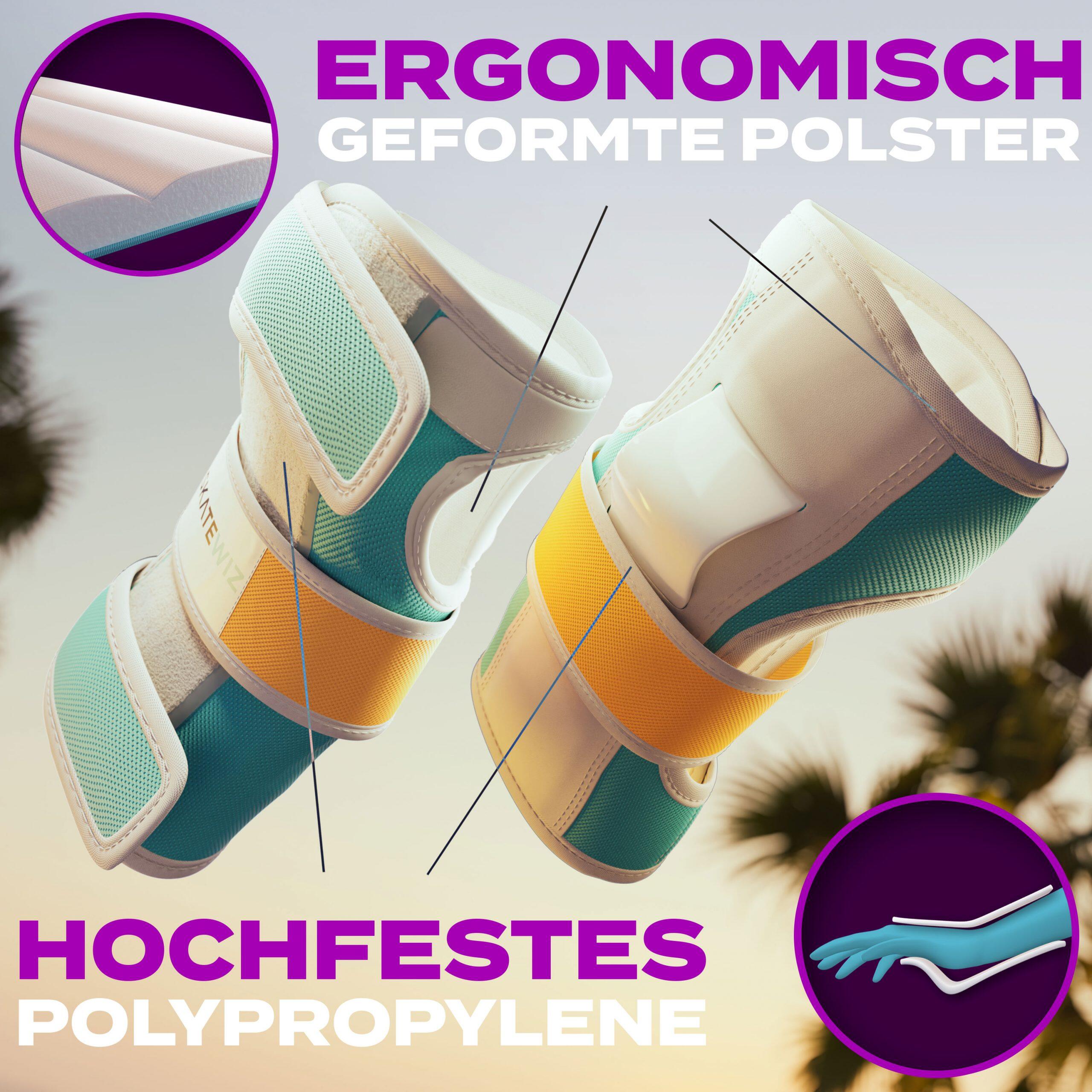 Schoner-Set Erwachsene Skateboard Rollschuhe Schlittschuhe Protektoren 3er Set 2/7