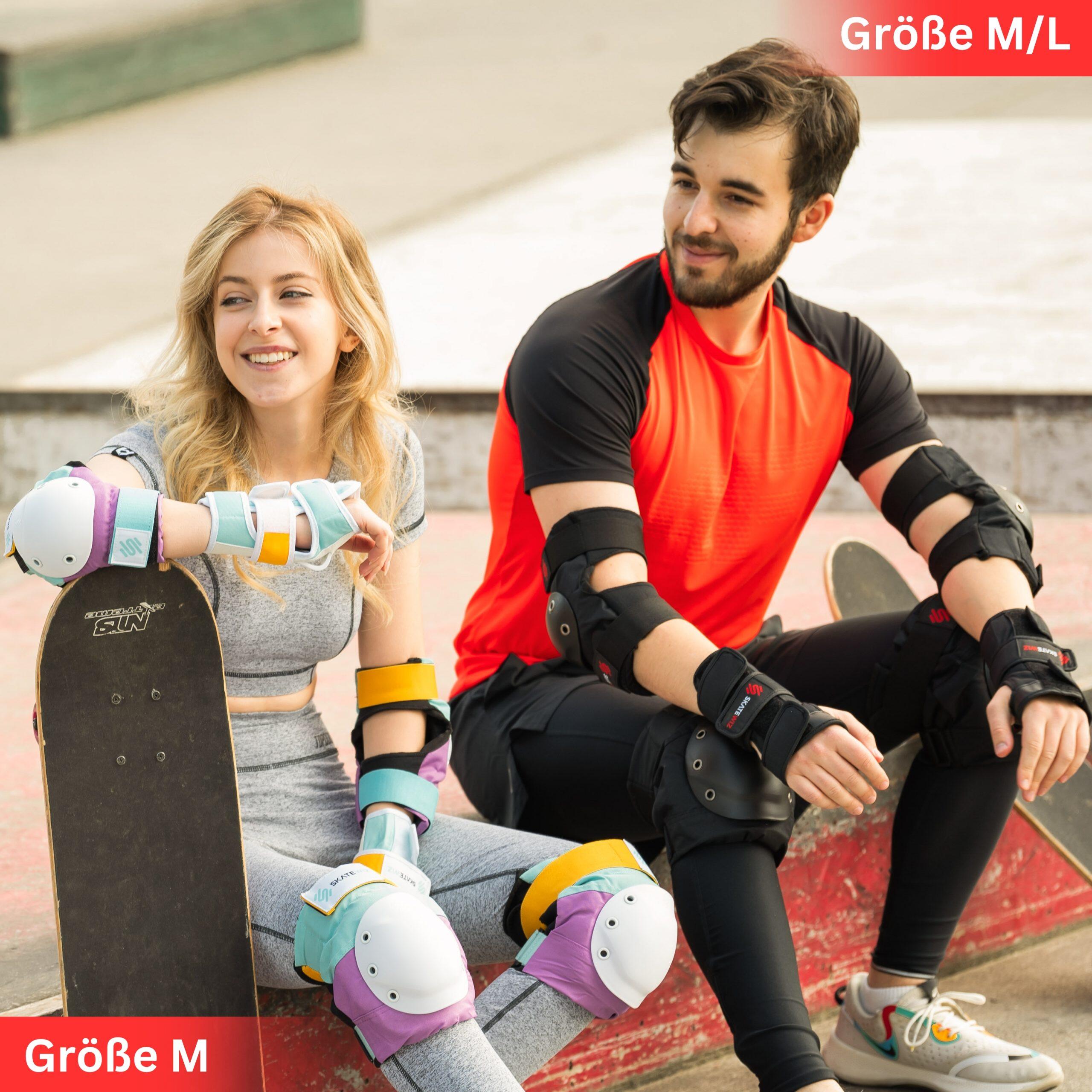 Schoner-Set Erwachsene Skateboard Rollschuhe Schlittschuhe Protektoren 3er Set 6/7
