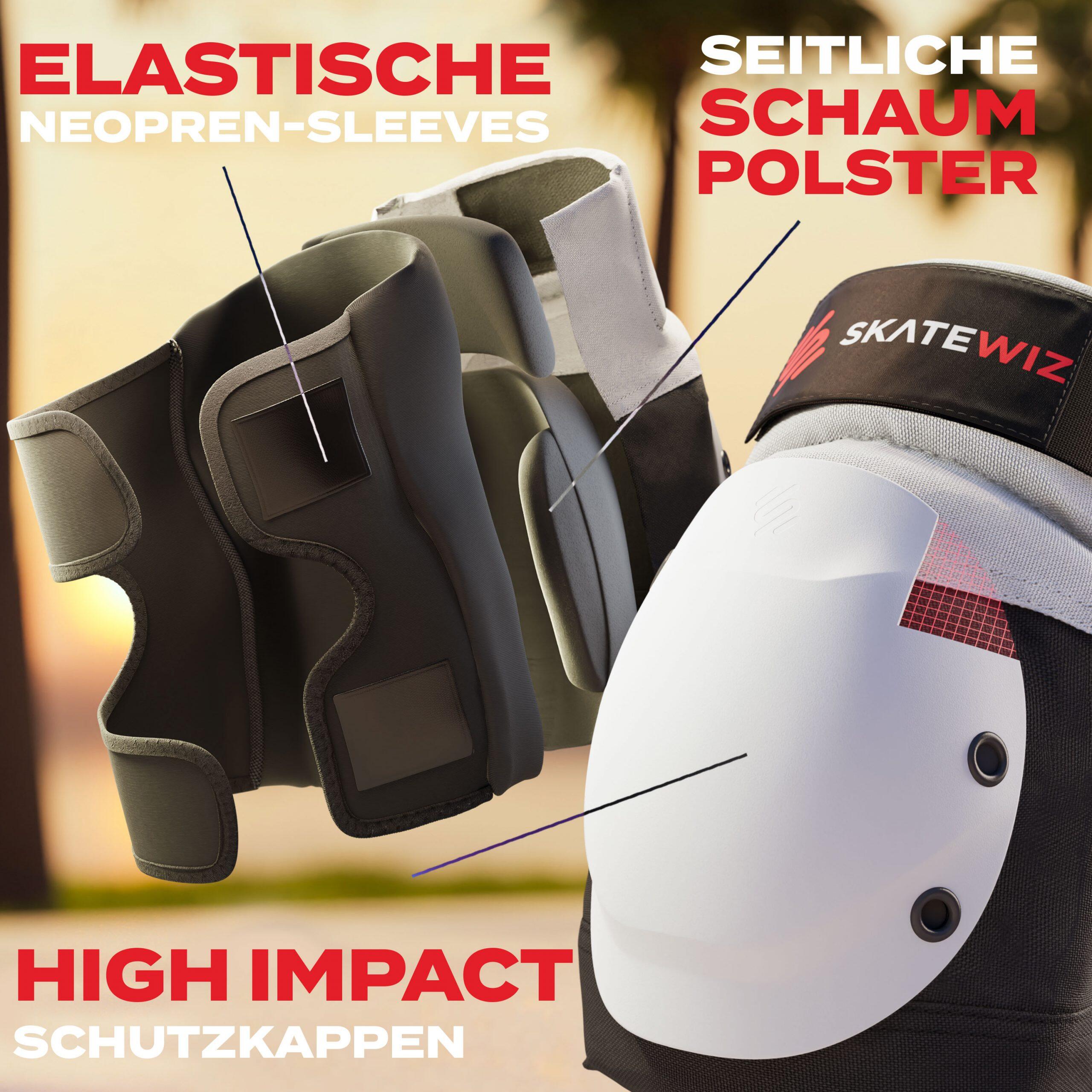 Schoner-Set Erwachsene Skateboard Rollschuhe Schlittschuhe Protektoren 3er Set 3/8