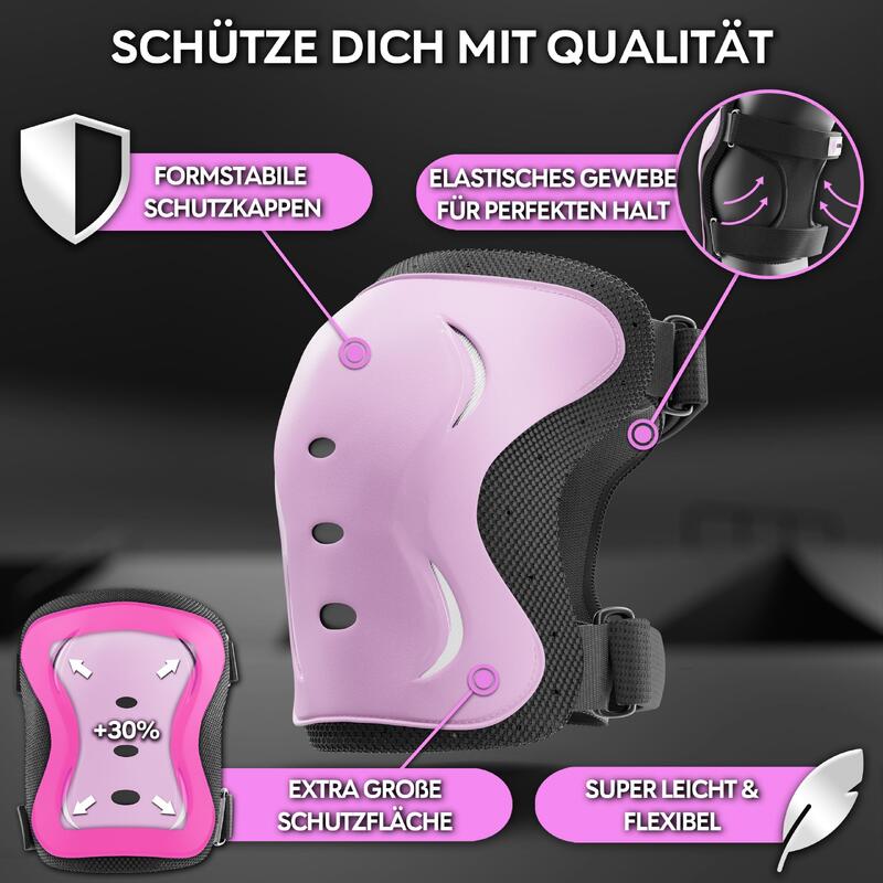 Schoner Set Protektoren Inliner 3-er Set Skateboard Kinder Schützer Knieschoner