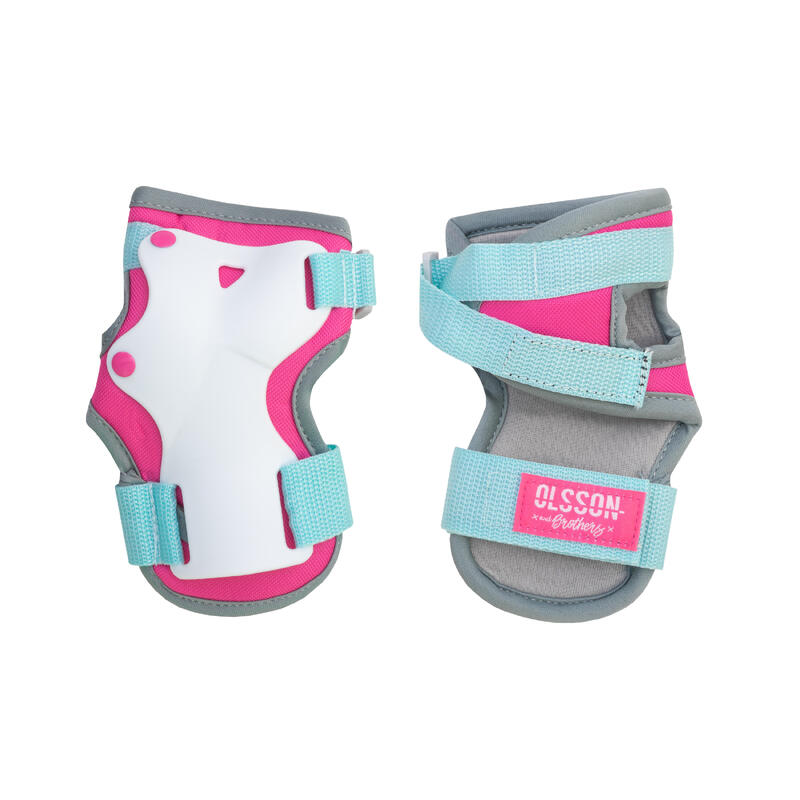 Kinderbescherming T.S/M ROZE/BLAUW voor inline skates, fietsen, rolschaatsen