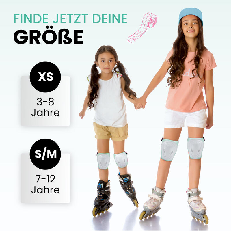 Schützer Set Protektoren Kinder Skateboard  TÜV 3-er Schoner Set Inliner Skating