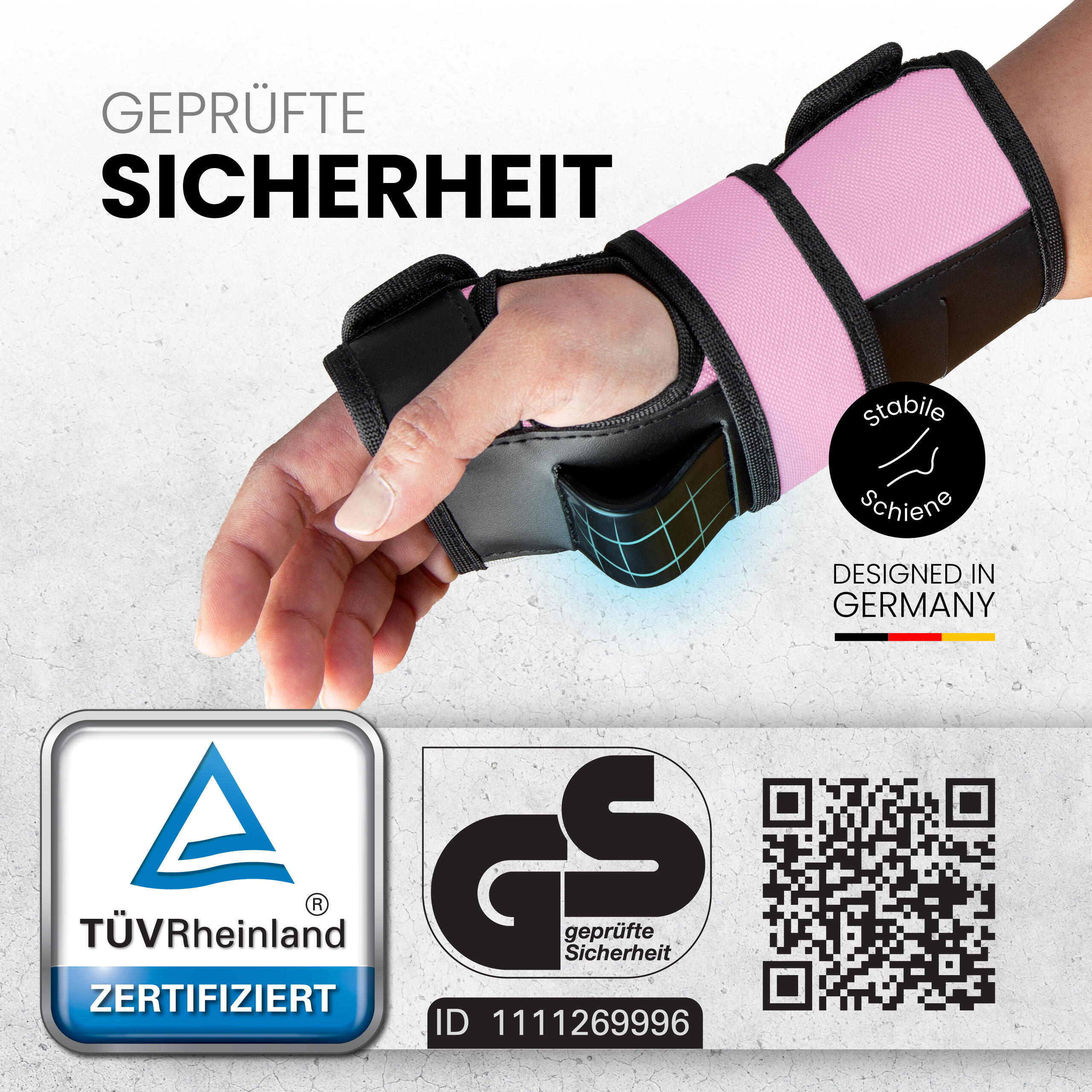 Schützer Set Protektoren Erwachsene Inliner TÜV - Ellenbogen, Knieschoner & Hand 2/7