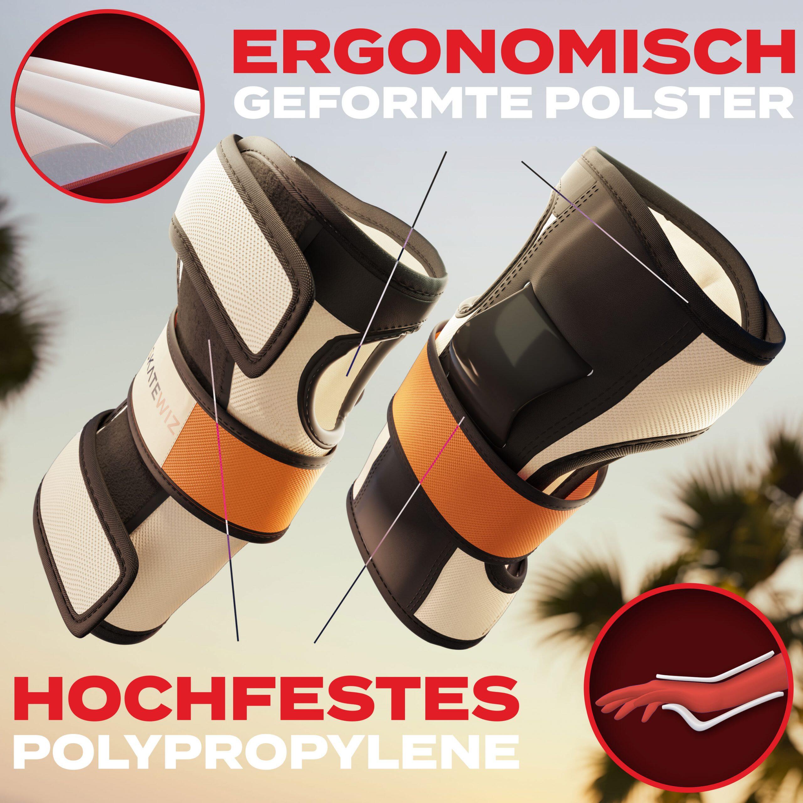 Schoner-Set Erwachsene Skateboard Rollschuhe Schlittschuhe Protektoren 3er Set 2/7