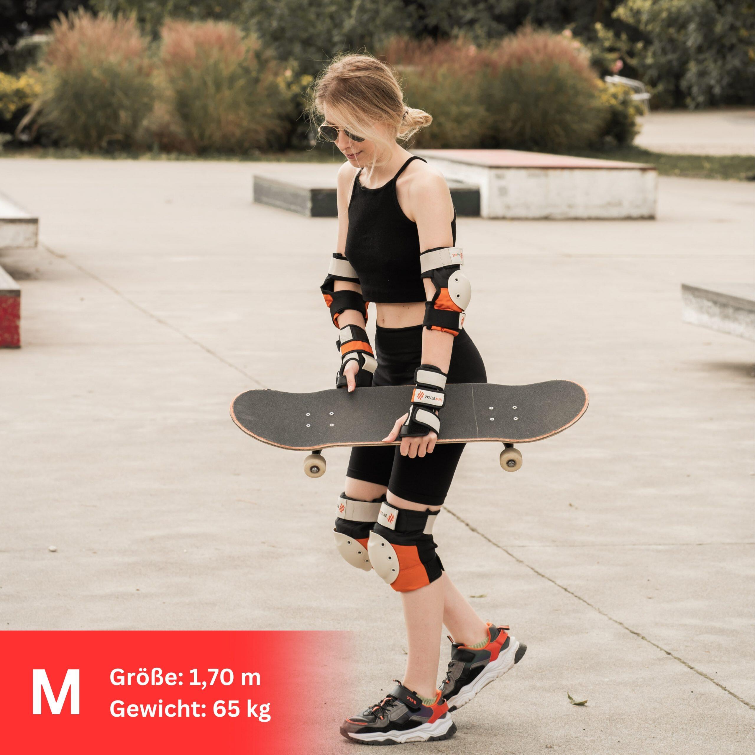 Schoner-Set Erwachsene Skateboard Rollschuhe Schlittschuhe Protektoren 3er Set 6/7