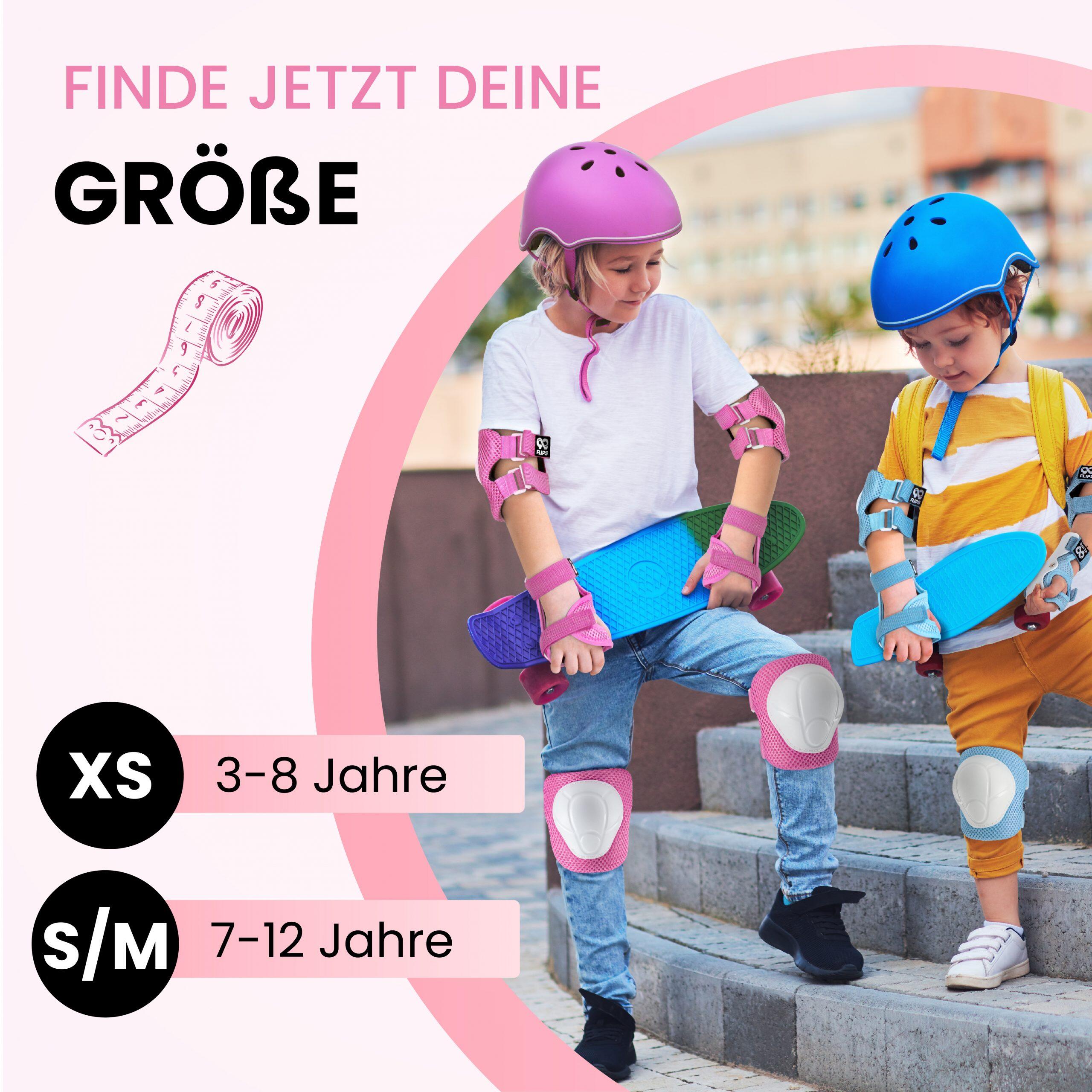 Protecciones patines niña - Rodilleras y Coderas Infantil 6-en-1 skateboard 3-12 5/7