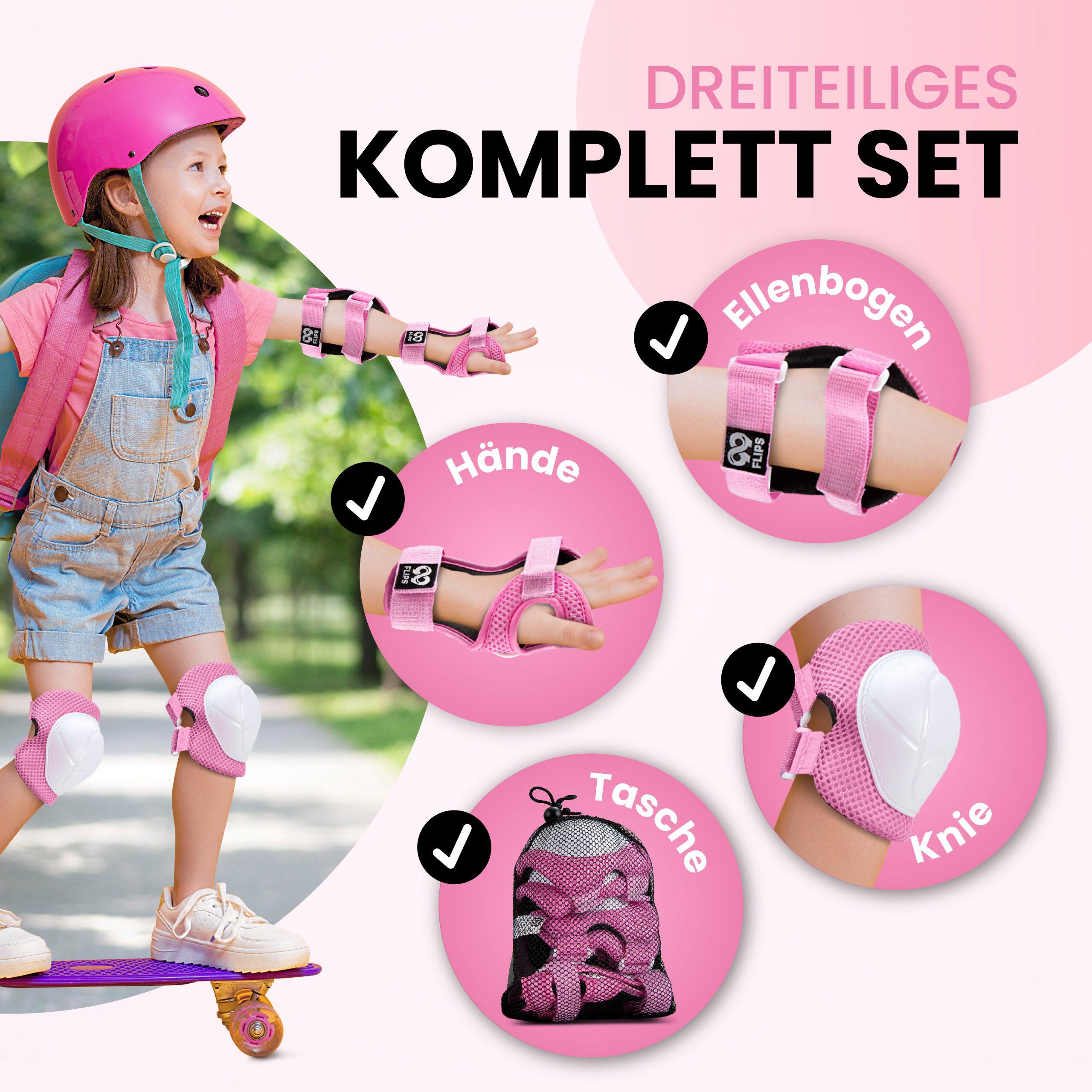 Protecciones patines niña - Rodilleras y Coderas Infantil 6-en-1 skateboard 3-12 7/7