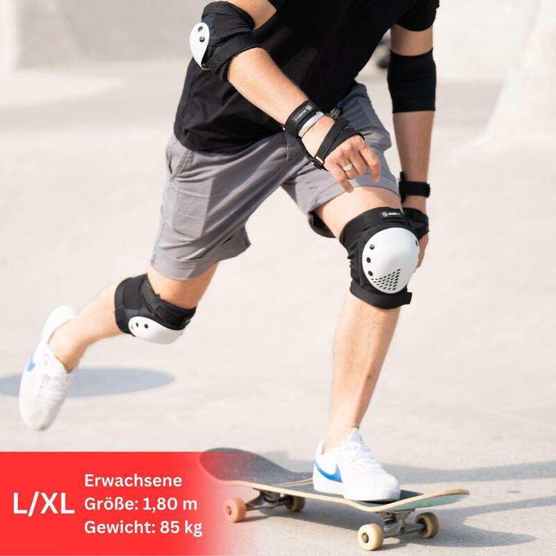 Protektoren Kinder Schoner Set Skateboard - Knieschoner, Ellenbogen, Handschoner