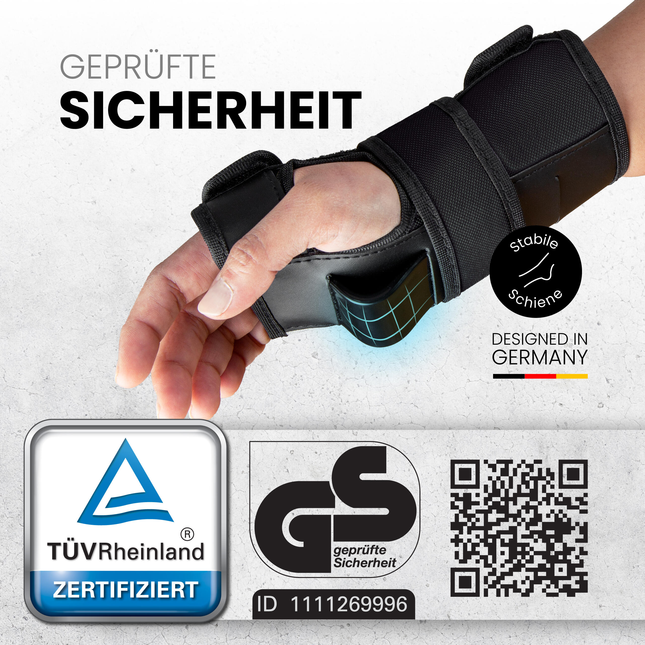 Schützer Set Protektoren Erwachsene Inliner TÜV - Ellenbogen, Knieschoner & Hand 2/7