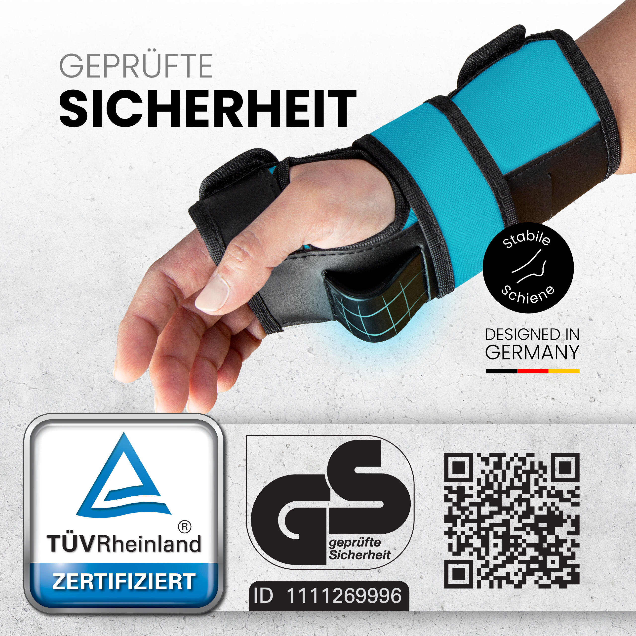 Schützer Set Protektoren Erwachsene Inliner TÜV - Ellenbogen, Knieschoner & Hand 2/7