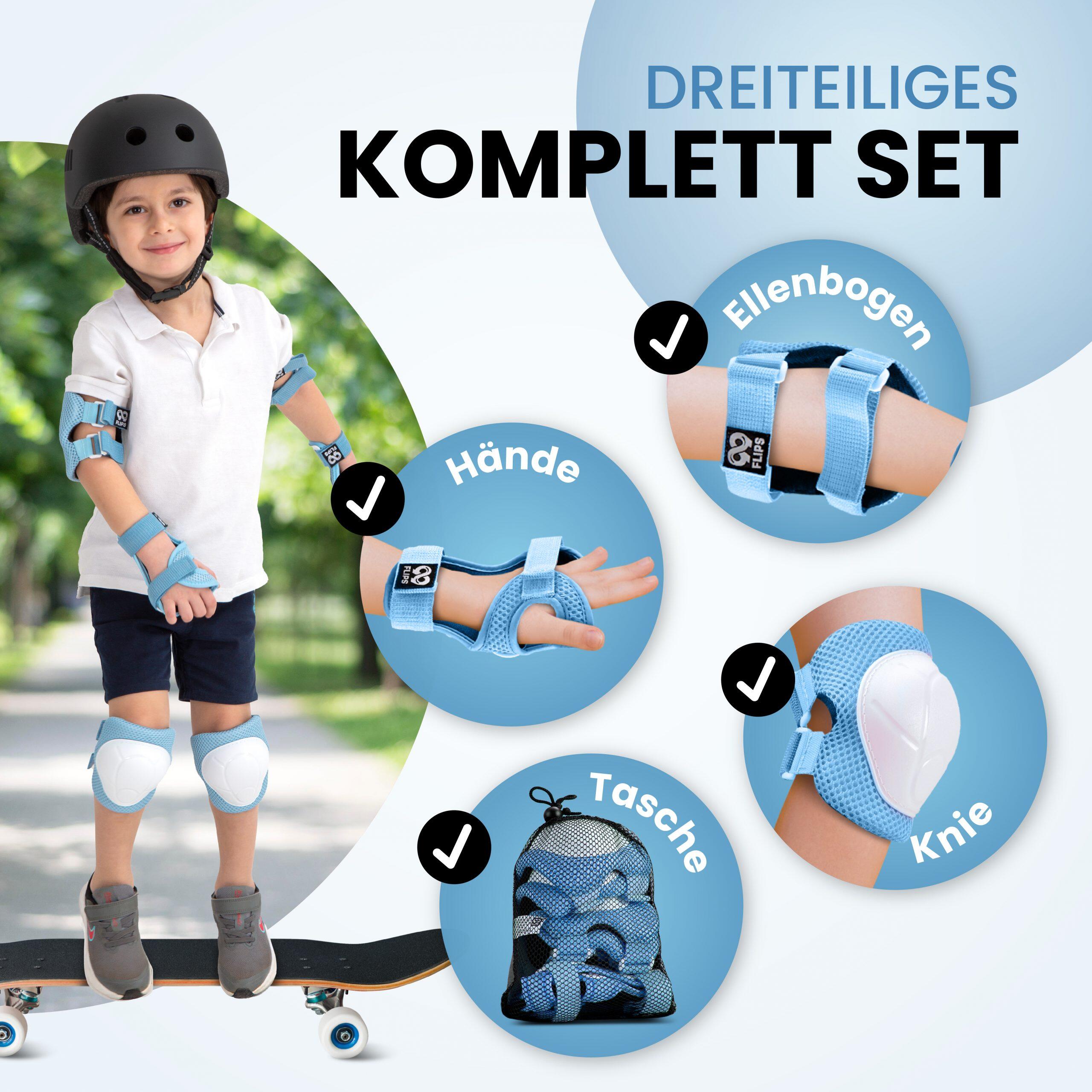 Protection Roller Enfant Fille - Protection Trotinette - Protege Genoux 3-12 ans 7/7