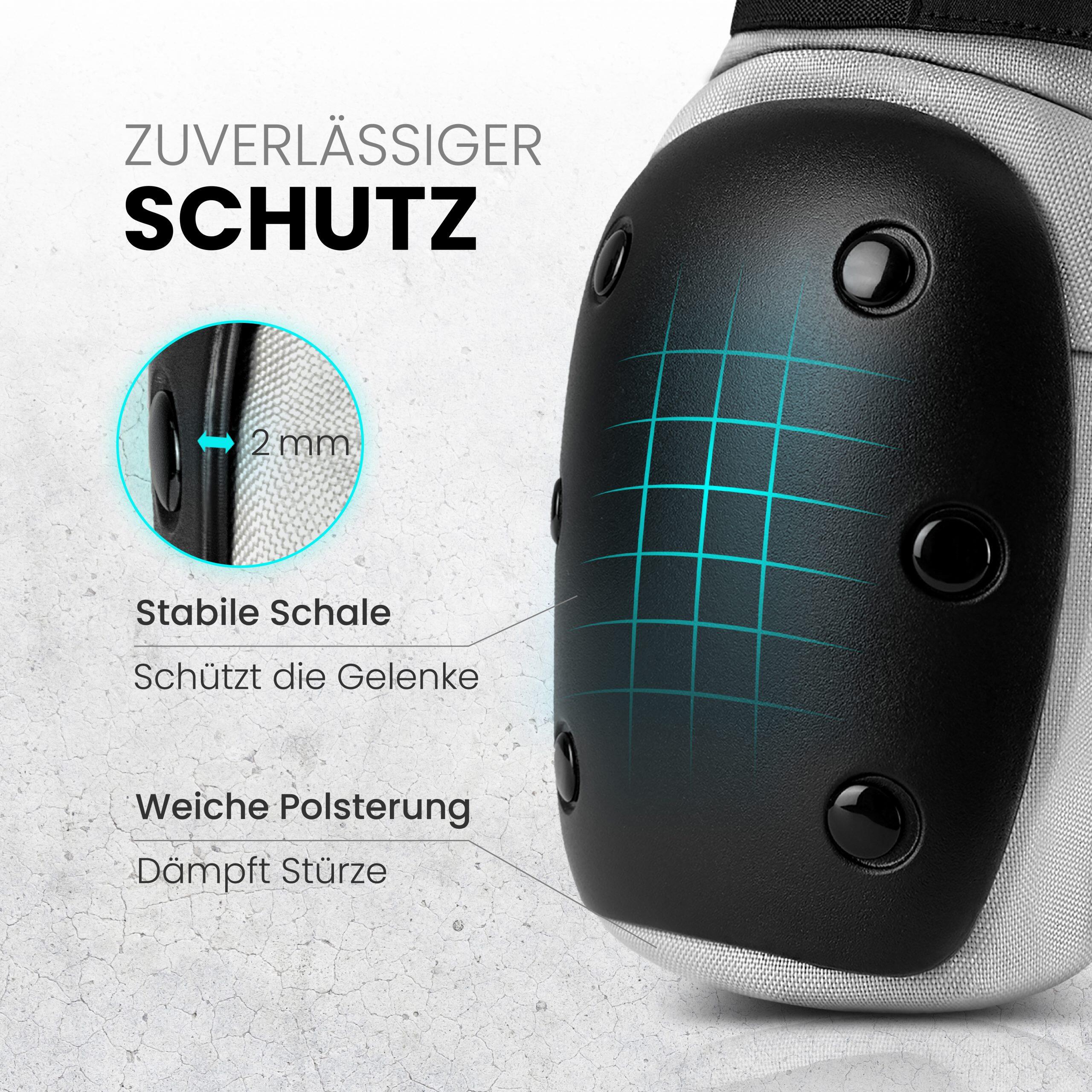 Schützer Set Protektoren Erwachsene Inliner TÜV - Ellenbogen, Knieschoner & Hand 4/7