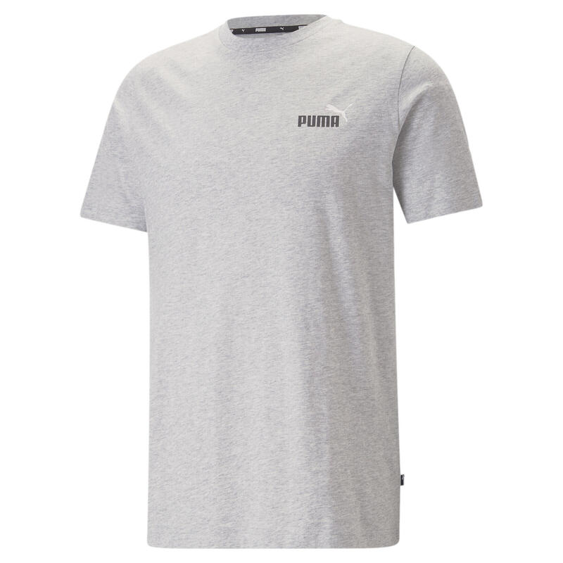 Camiseta Essentials+ con logotipo bicolor pequeño Hombre PUMA Light Gray Heather